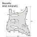 Musiclily MX1388BK Защитная накладка для электрогитары, Fender Stratocaster, 3 слоя, черная.-3
